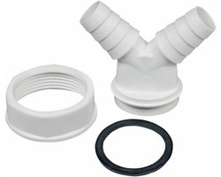 Dubbele Slangaansluiting Voor Sifon - Afvoer Koppeling Wasmachine Vaatwasser 1,5 inch
