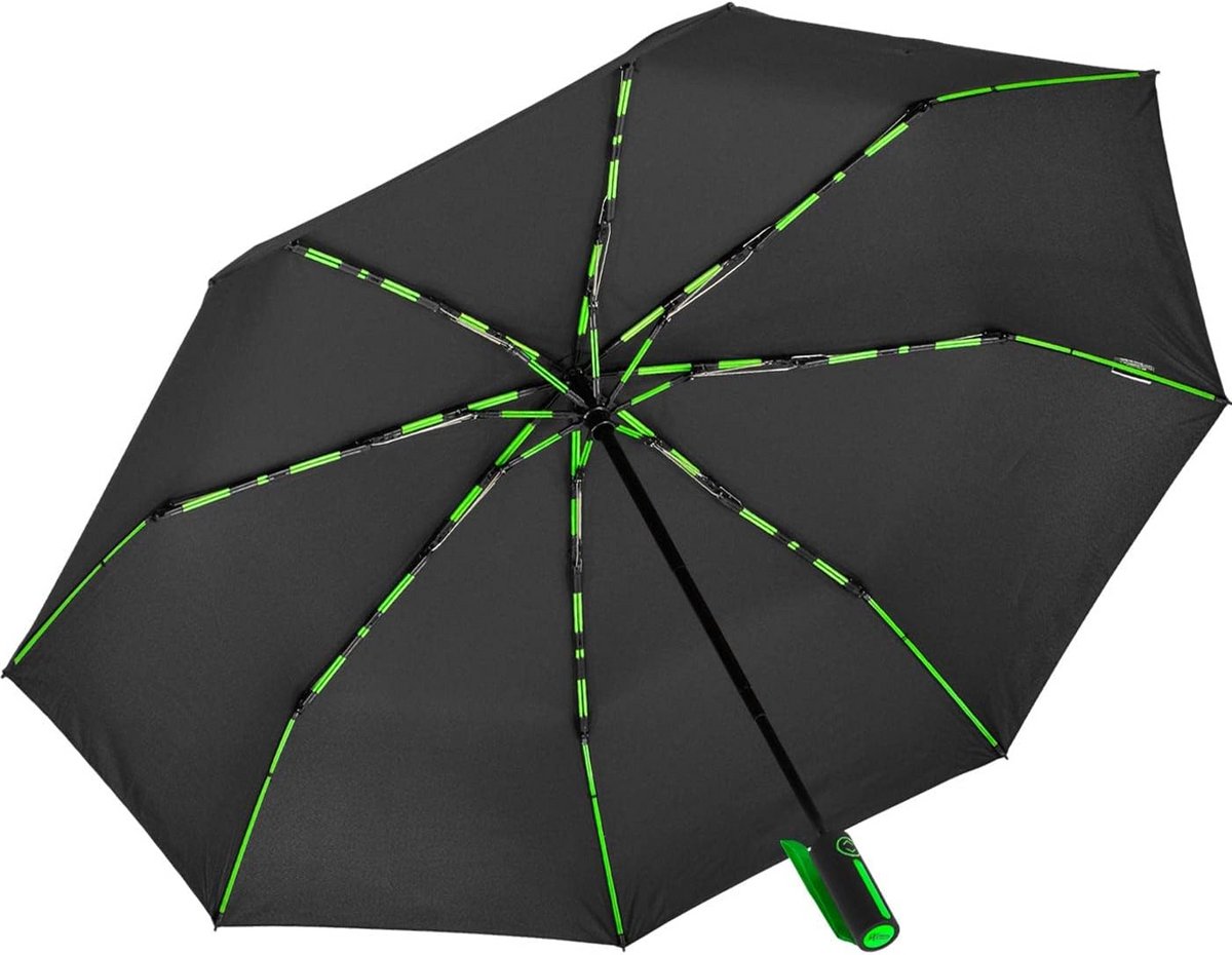 Grote fiberglass stormparaplu 104 cm met dubbele kleuraccenten
