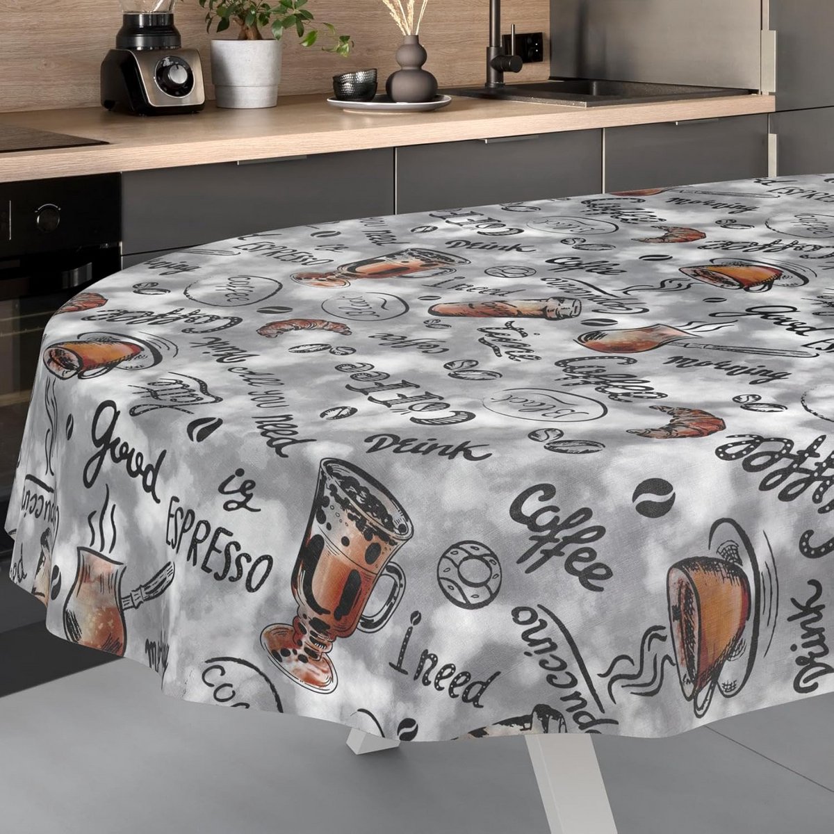 Ovaal Tafelkleed Afwasbaar Waterafstotend Tropisch Patroon 280x140 cm met Lotus Effect