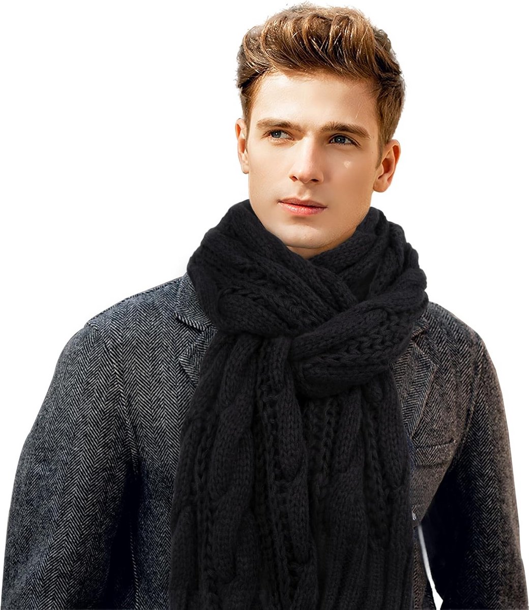 Warme Gebreide Unisex Wintersjaal voor Heren en Dames