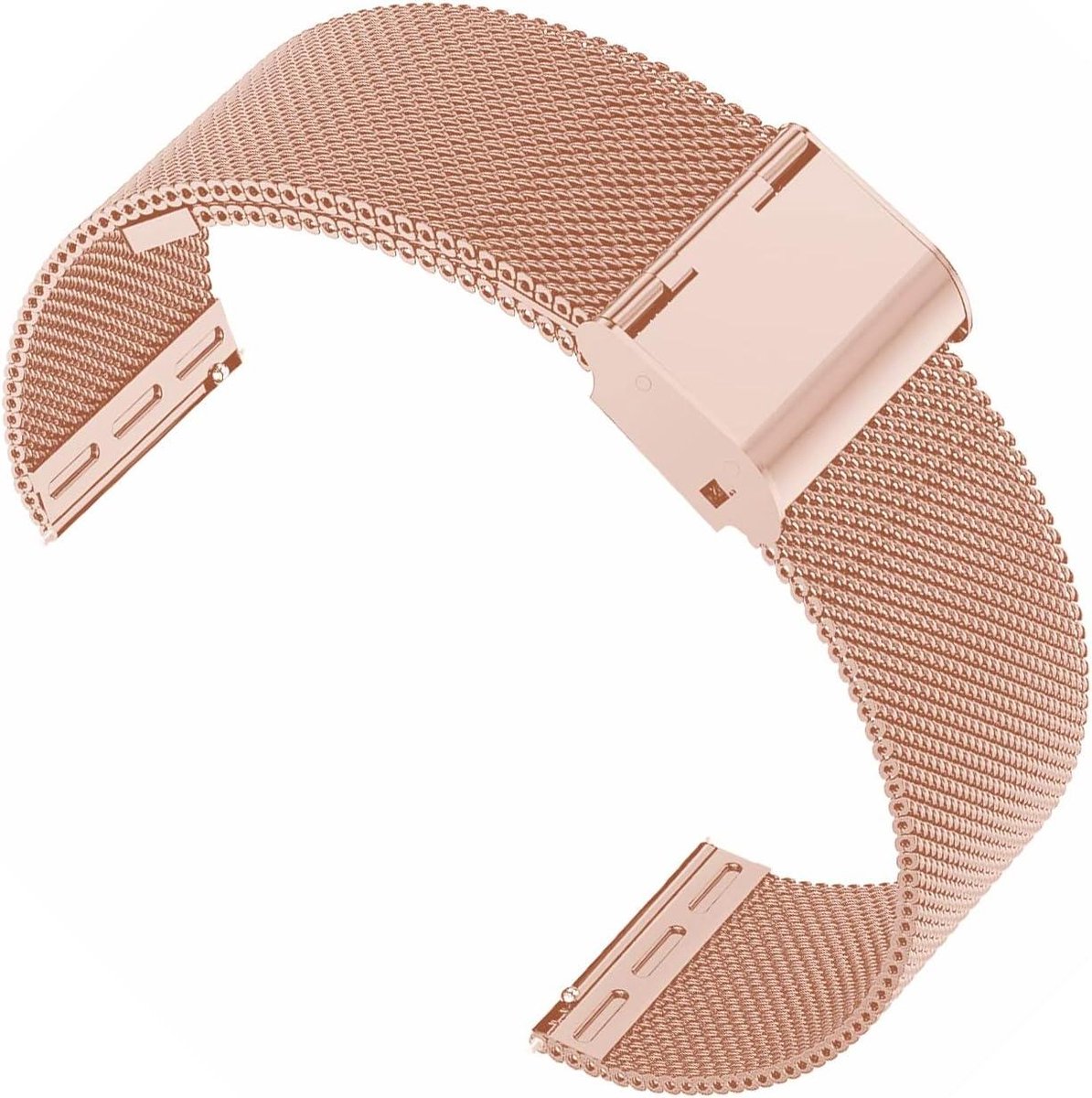 Quick Release Horlogeband - Geweven metalen sluiting - Universeel - 20 mm - Roségoudkleurig - Duurzaam en stijlvol - Eenvoudig te verwisselen - Comfortabel dragen