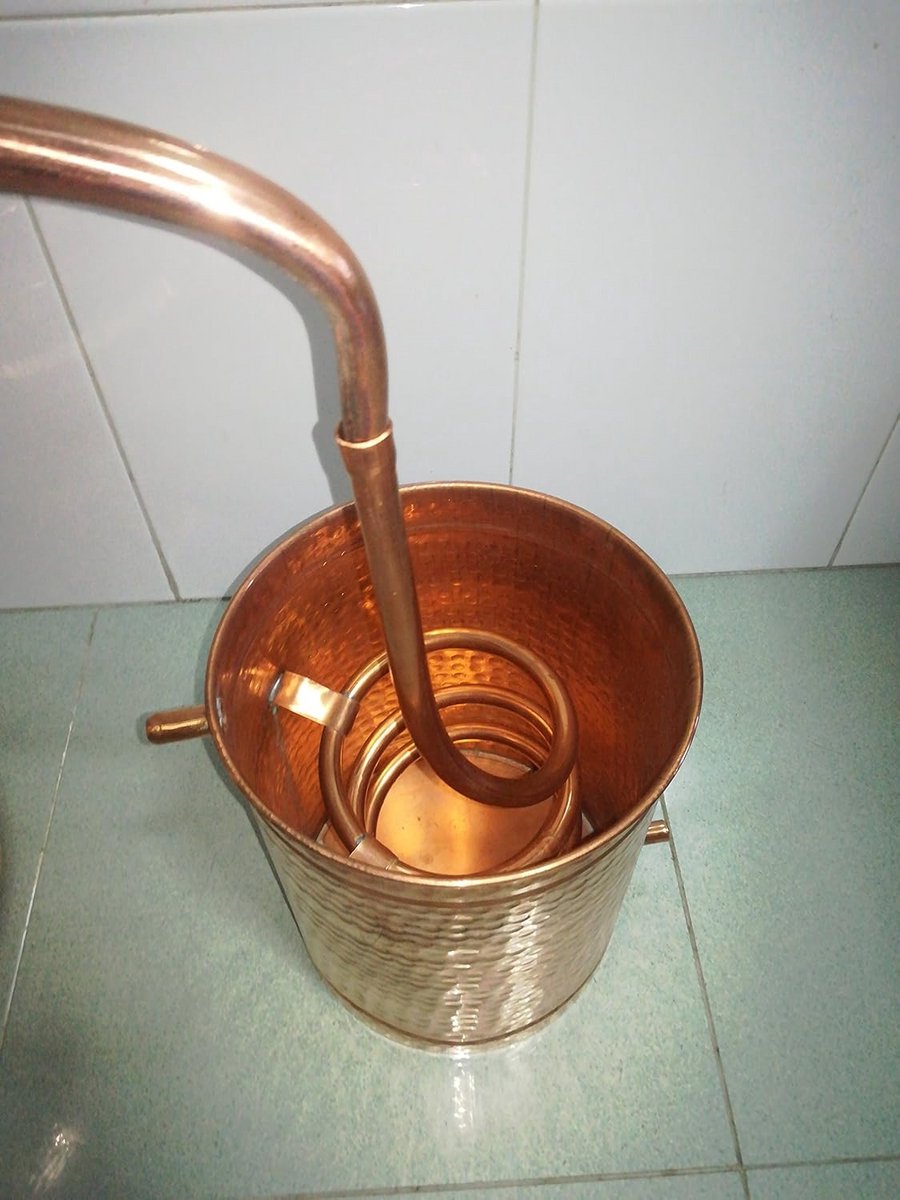 Koperen Distilleerketel Traditioneel 20 Liter met Thermometer