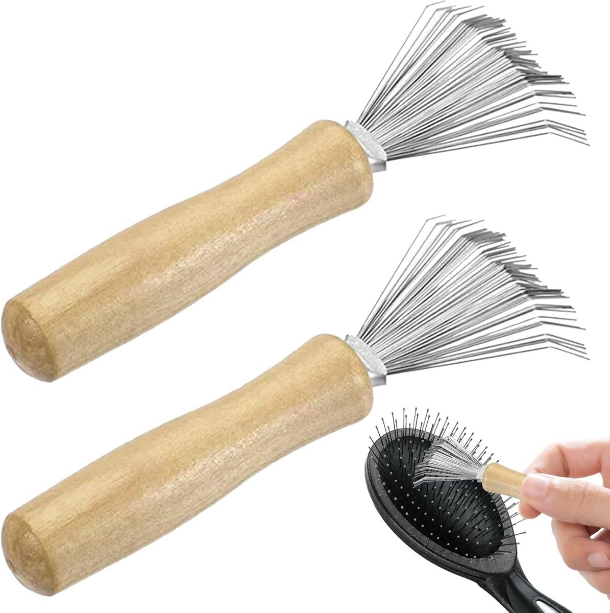 Set van 2 Borstelreinigers voor Haar en Kammen