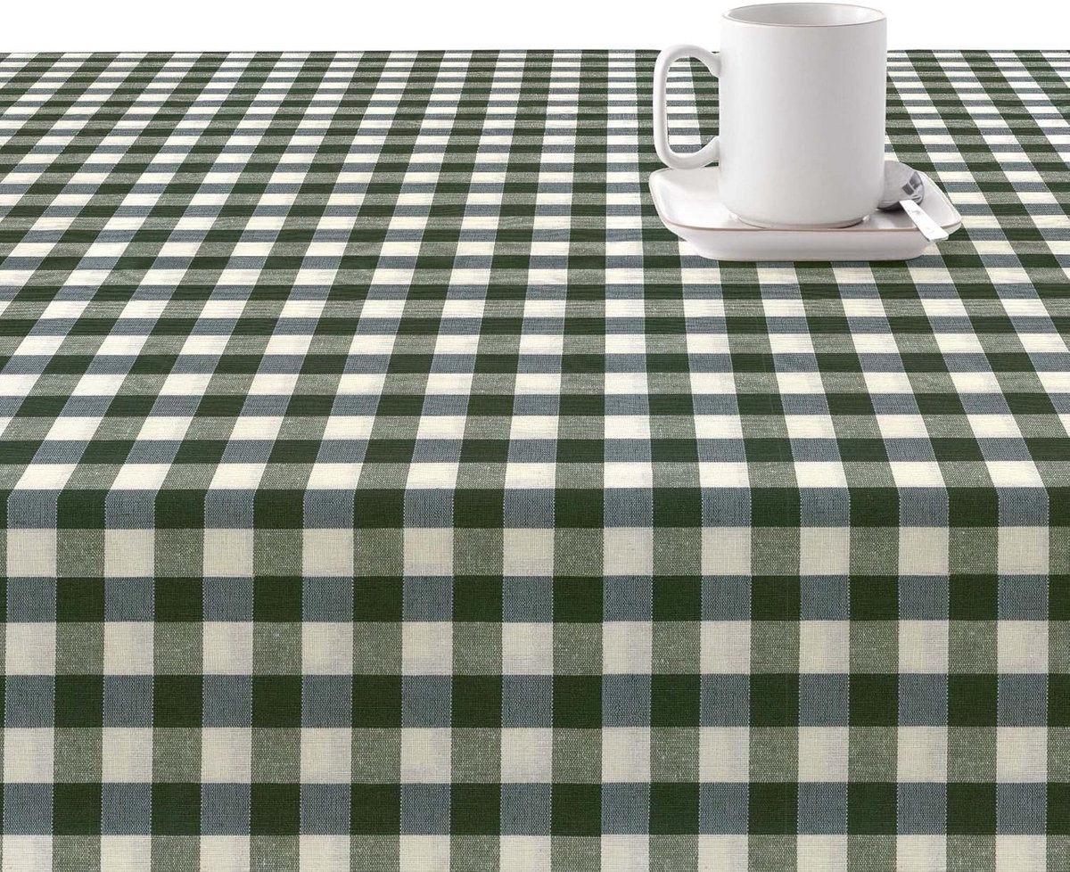 Vuilafstotend Geruit Tafelkleed van Katoen 250 x 155 cm