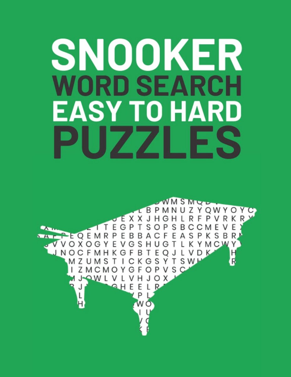 Woordzoeker Snooker Puzzelboek - Makkelijk tot Moeilijk - Groot Lettertype