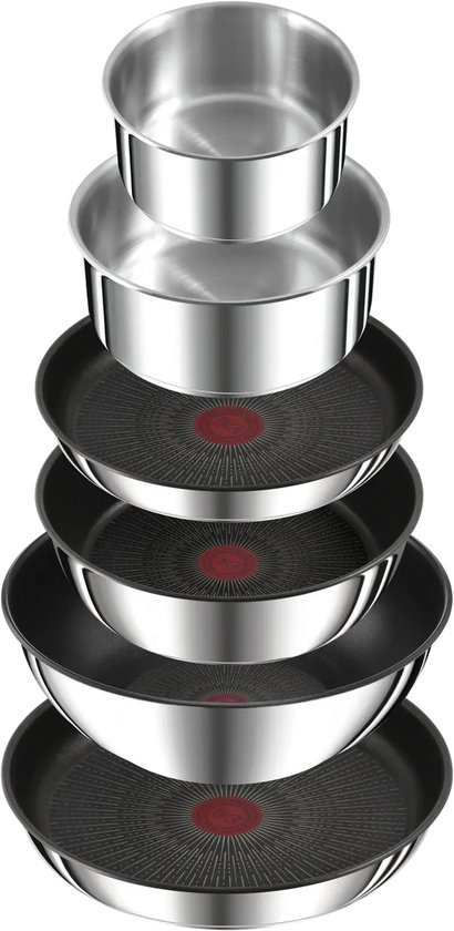 Tefal Ingenio Emotion Pannenset - 13-delig - Pannenset inductie - Inclusief deksels - RVS - Stapelbaar - Geschikt voor alle warmtebronnen