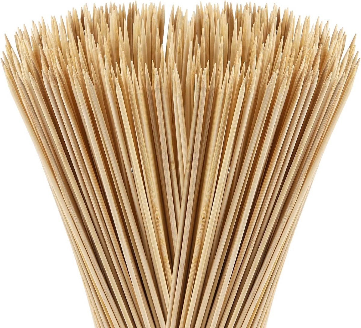 200 Stuks Natuurlijke Bamboe Spiesjes Set voor BBQ en Gourmetten - Diverse Maten