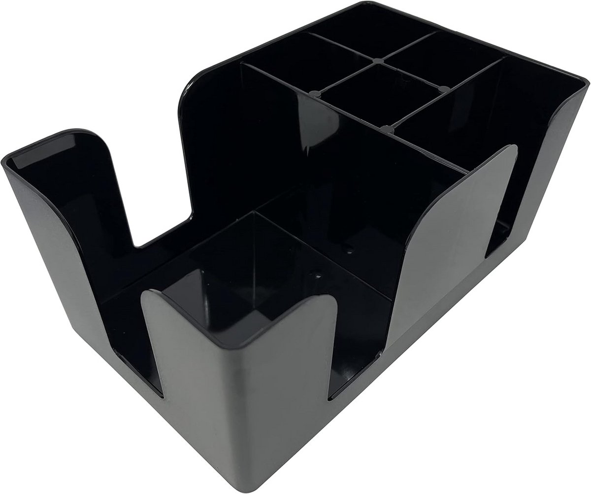 Zwarte Bar Caddy Cocktail Servettenhouder - Opslag Organizer voor Tafel en Bar