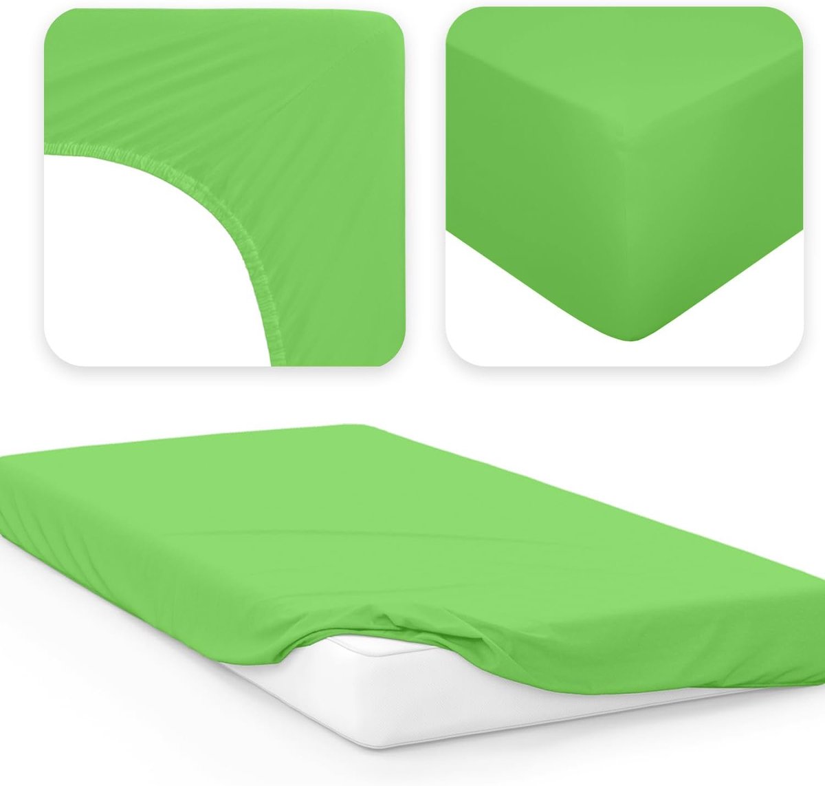 Hoeslaken 140x200 cm Jersey Katoen Antraciet – Elastisch Hoeslaken voor Matras tot 25 cm – Oeko-Tex & Made in Green – Ademend & Strijkvrij – Pauwhome