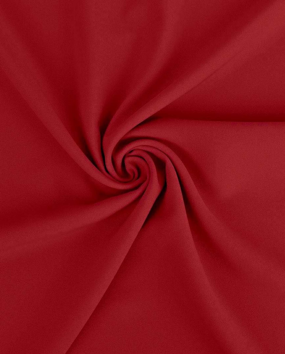 Burlington Stof Uni per Meter – Donker Rood – Stevig & Vormvast – Texture Stof – Voor Broeken, Rokken & Colberts