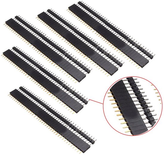 40 Stuks 2.54mm Header Pin Connectoren Manueel en Vrouwelijk voor ...