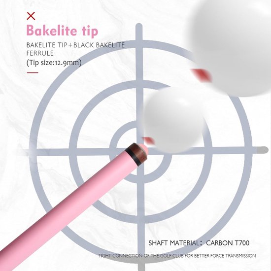 Professionele Billart- en Snookerkeu (2 stuks) - 12,9 mm Tip - 1/2 Gekoppeld - Geschikt voor Dames, Beginners en Gevorderden van Merkloos — afbeelding 3