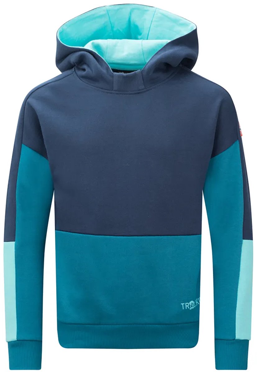 Trollkids Rondane Hoodie cm Jongens Meisjes Blauw
