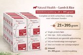 Natural Health Dog Steamed P&S Lamb & Rice - 21x 395gram