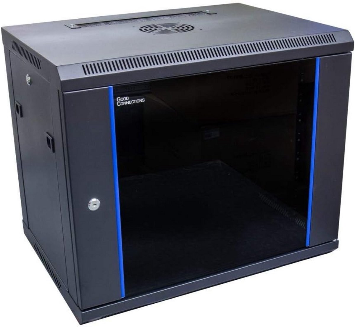 19 inch Netwerk Wandkast 9U 600x450mm Diepzwart IP20 Voorgemonteerd