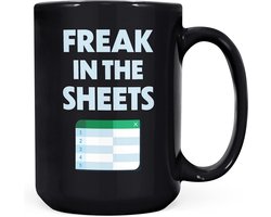 Grappige Koffiemok voor Accountants & Spreadsheet Fans - Freak in the Sheets Cadeau
