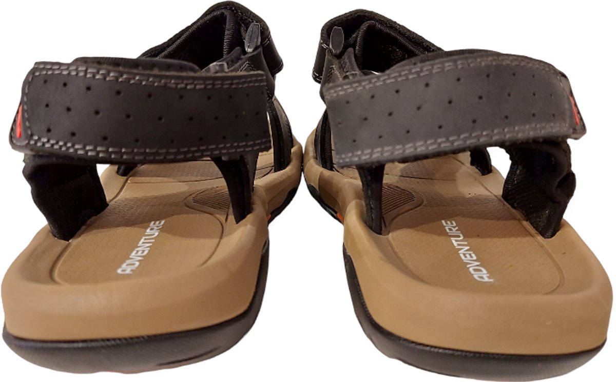 Adventure Sandaal Rock Zwart Leer High Soft Insole