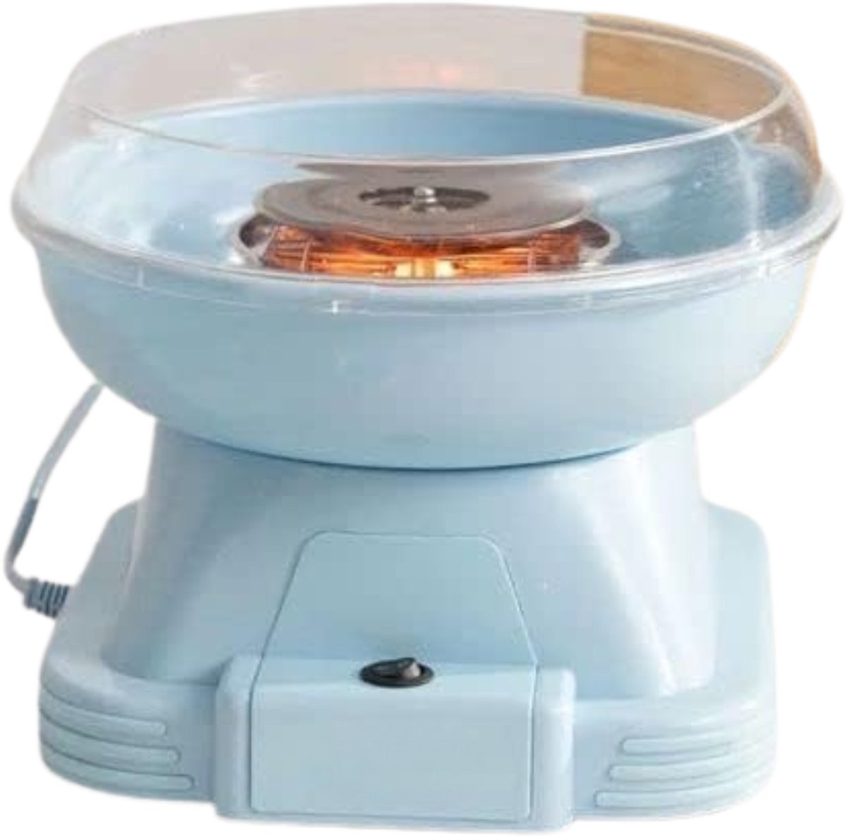 Quvo® Suikerspinmachine Retro 500W - Suikerspin Machine - Popcorn Machine – Popcornmakers – Suikerspinmachines – Gemakkelijk te gebruiken - Blauw - 19cm x 21cm x 28cm