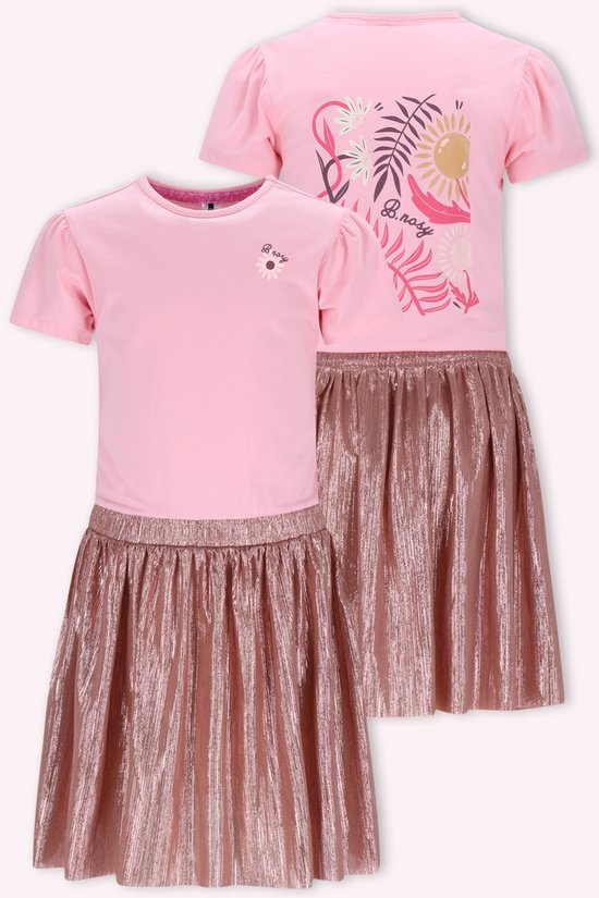B.Nosy Y602-5849 meisjes jurk roze - Maat 134/140