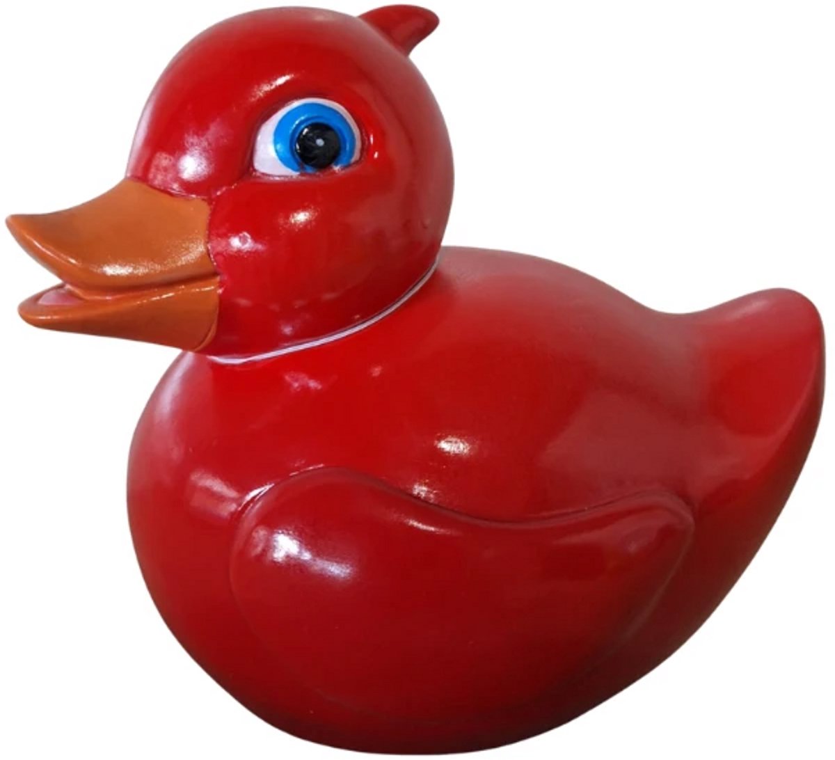 Deco4yourhome® - Tuinbeeld - Badeend - Beeld - Decoratie - Rood - 25cm - XL