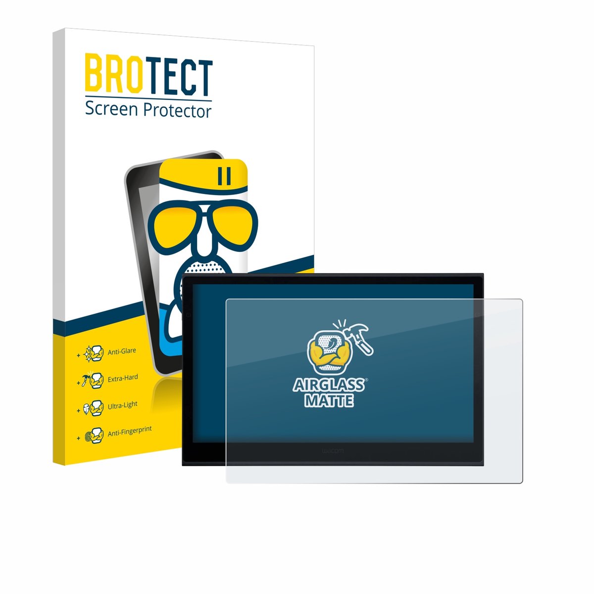 BROTECT - Screenprotector voor Wacom Movink 13 - Folie Beschermfolie Beschermglas matte