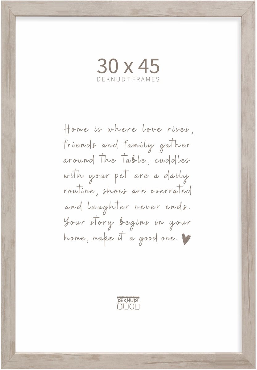 Deknudt Frames fotolijst S45RH1 - naturel - grijs - hout - 30x45 cm