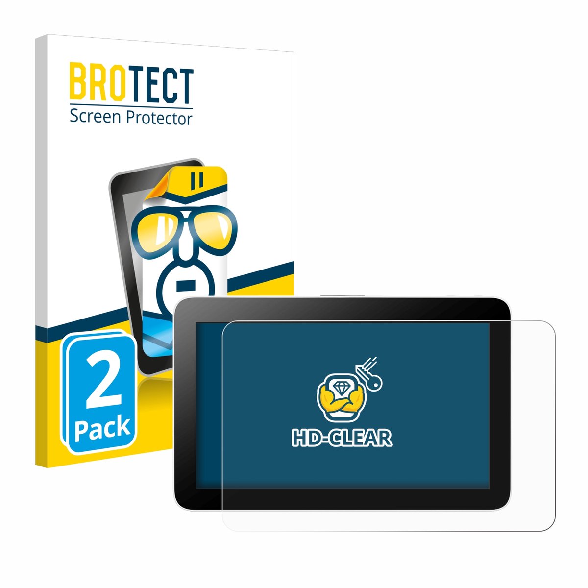 BROTECT - Screenprotector voor Wacom One 12 - Folie Beschermfolie transparant 2 Stuks