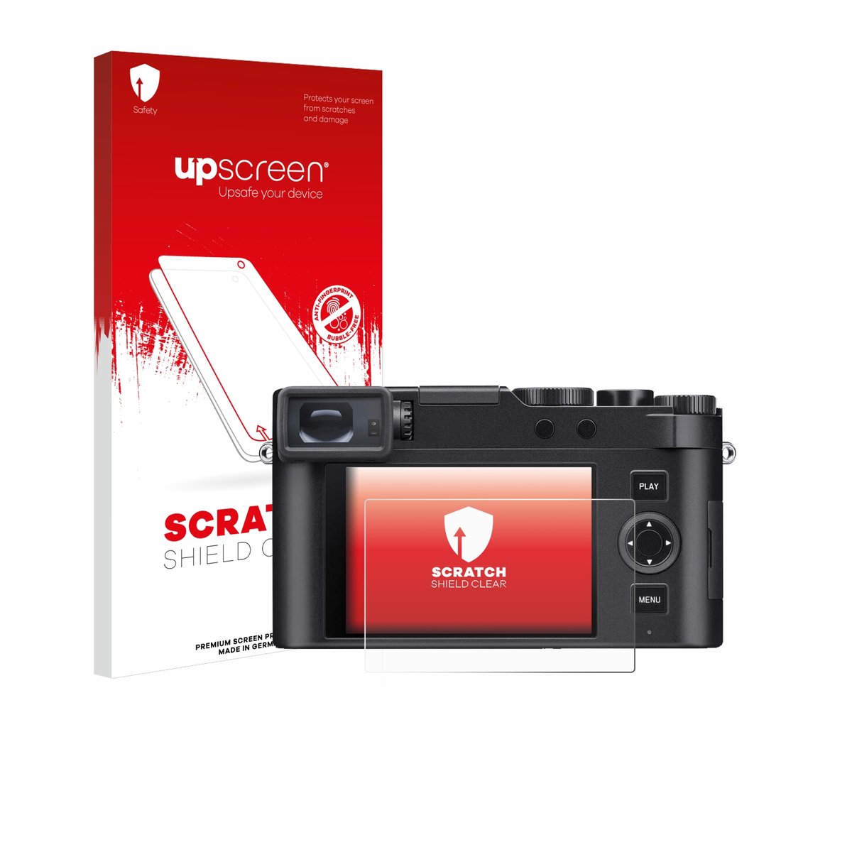 upscreen - Screenprotector voor Leica D-Lux 8 - Folie Beschermfolie transparant
