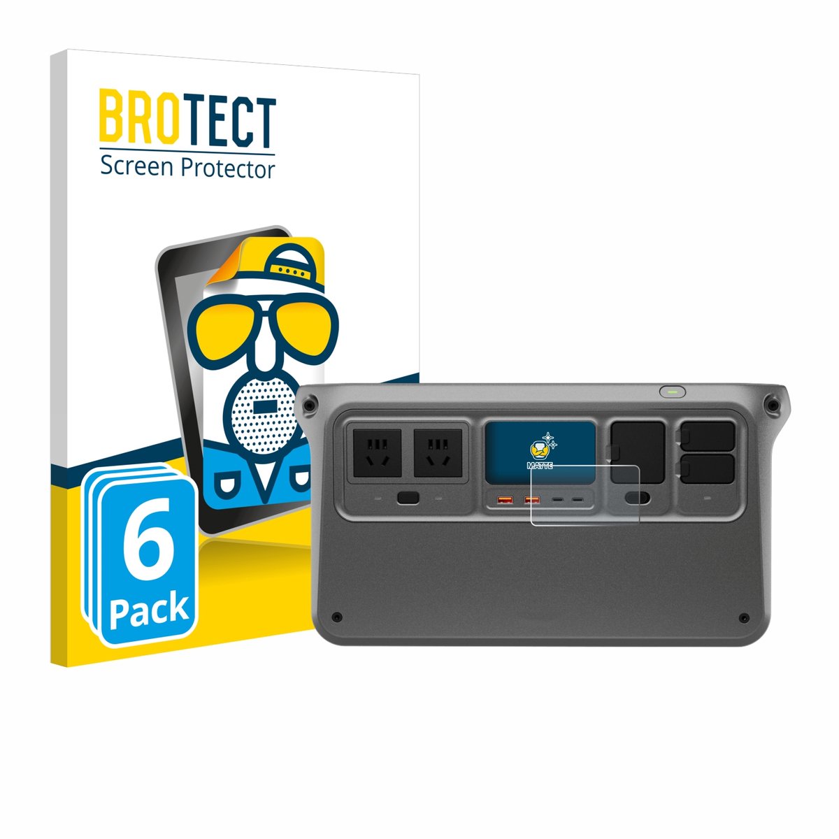 BROTECT - Screenprotector voor DJI Power 1000 - Folie Beschermfolie matte 6 Stuks
