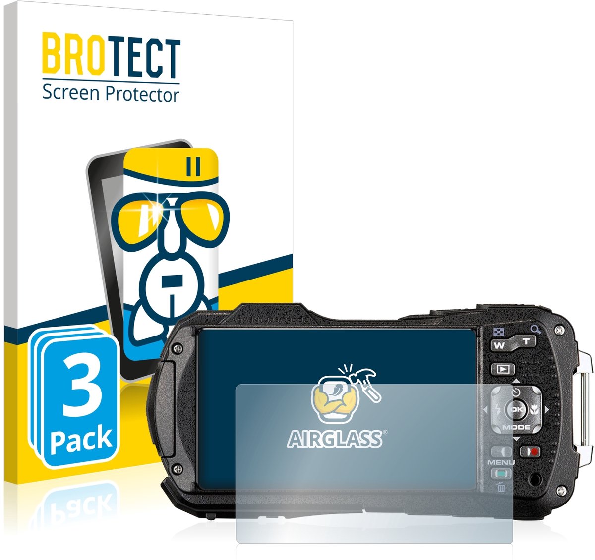 Screenprotector 3 Stuks voor Ricoh WG-80 Beschermglas transparant