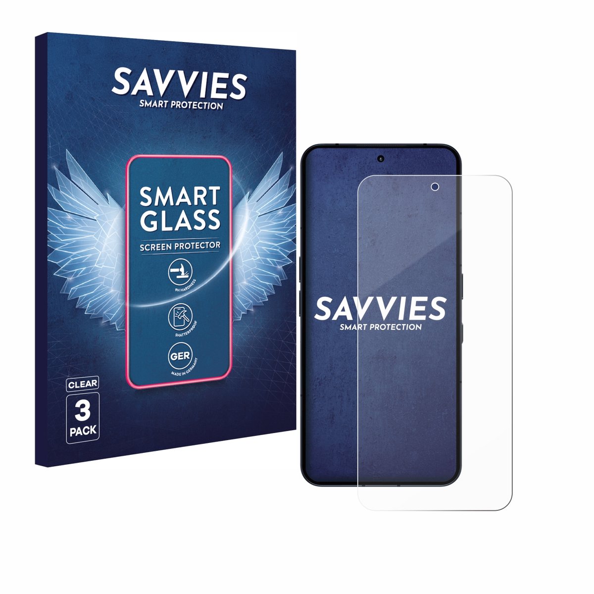 3 Stuks Savvies Screenprotector - geschikt voor Nothing Phone (3) - beschermfolie glas transparant