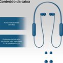 Inhoud van de doos: draadloze stereo oordopjes en siliconen oordopjes in S/M/L.