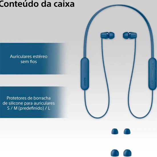 Inhoud van de doos: draadloze stereo oordopjes en siliconen oordopjes in S/M/L.