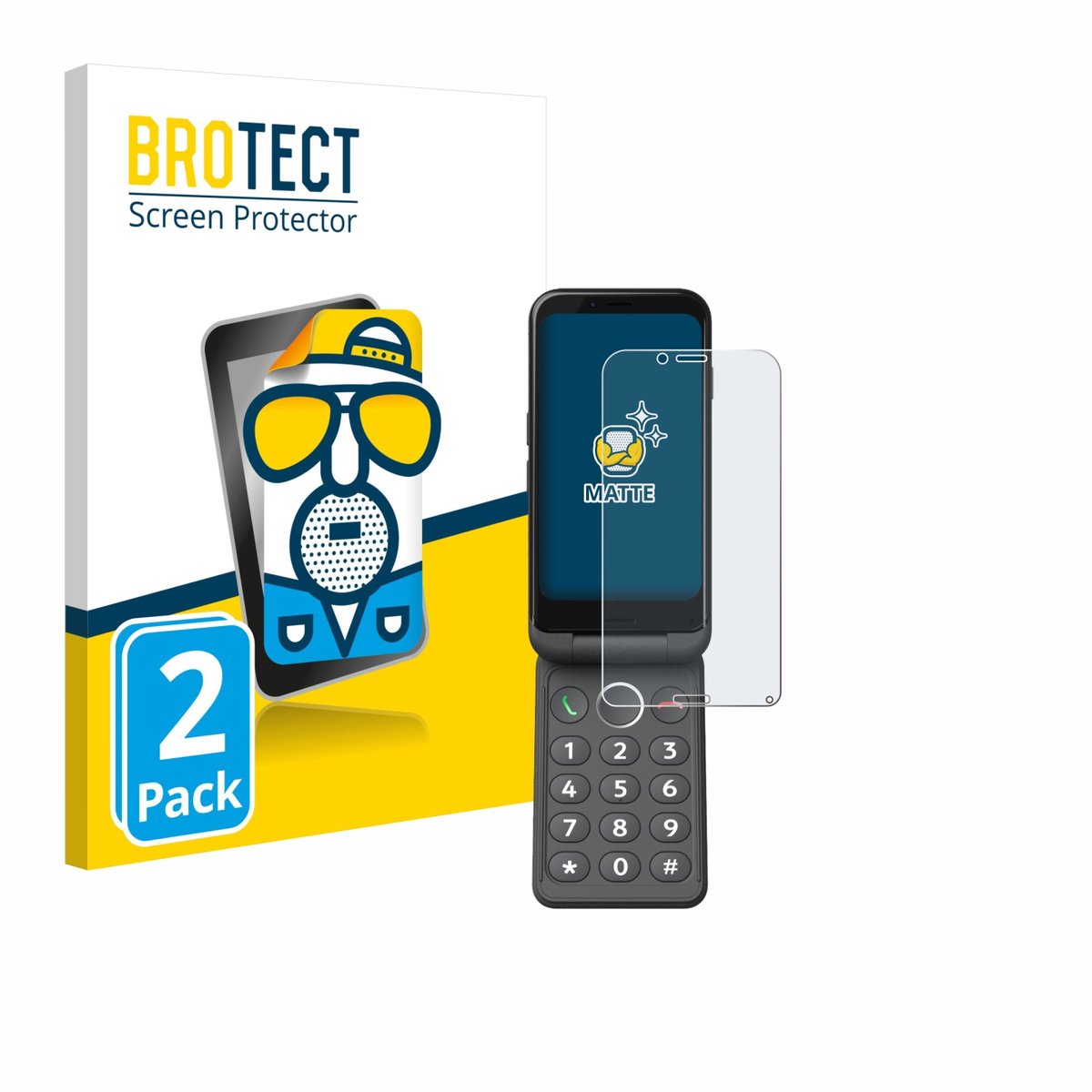 BROTECT - Screenprotector voor Doro Aurora A20 - Folie Beschermfolie matte 2 Stuks