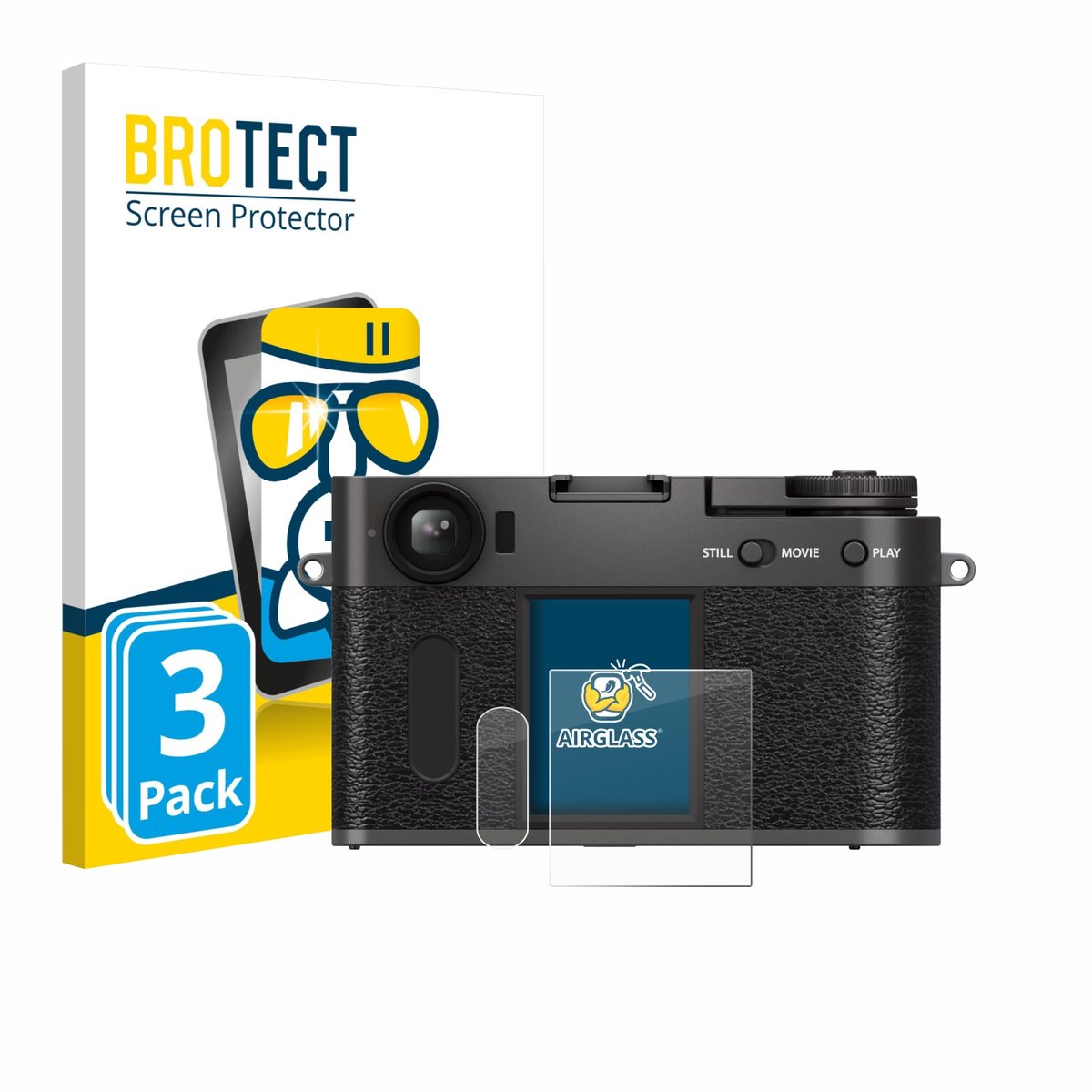 Screenprotector 3 Stuks voor Fujifilm X Half X-HF1 Beschermglas transparant