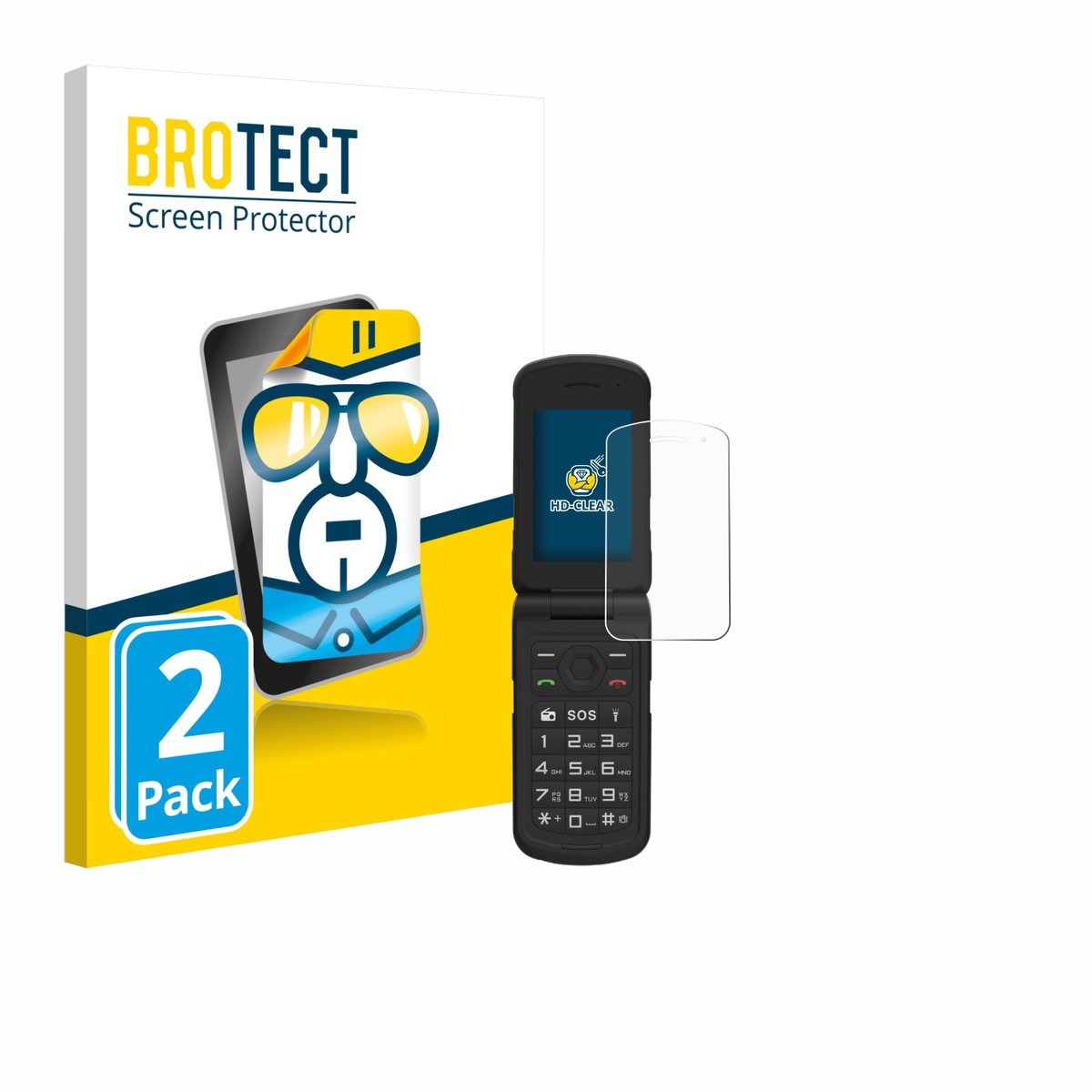 BROTECT - Screenprotector voor AGM M10 - Folie Beschermfolie transparant 2 Stuks