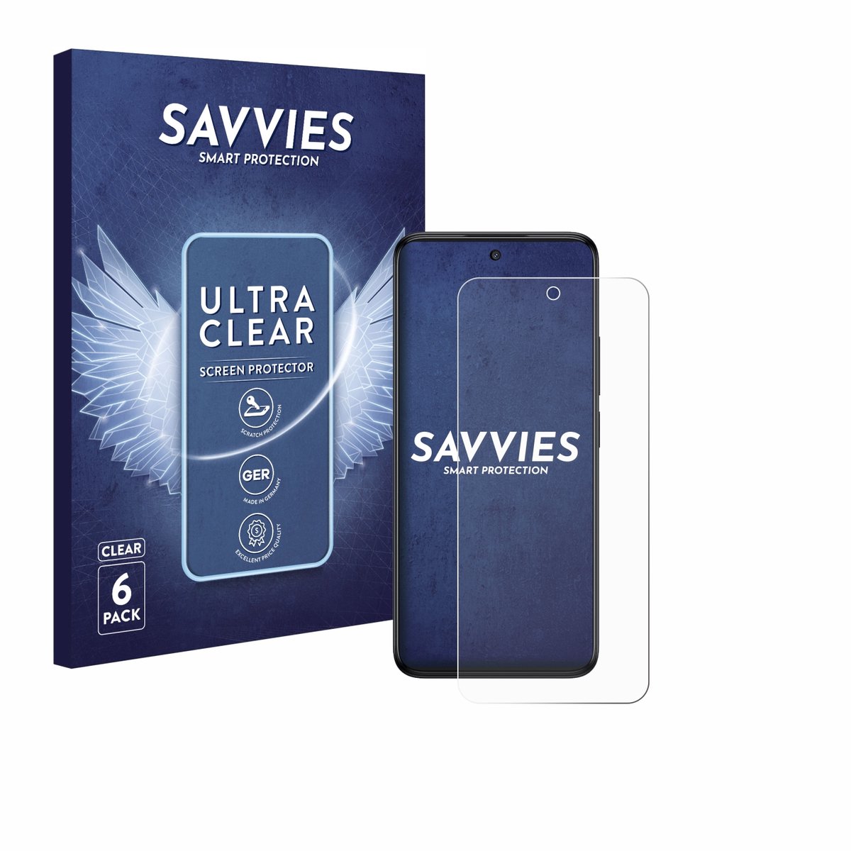 Savvies - Screenprotector voor TCL 60R 5G - Folie Beschermfolie transparant 6 Stuks