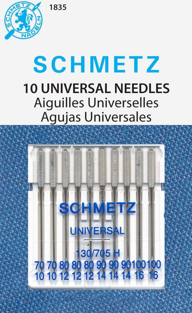 Universele Naaimachine Naalden Assortiment - 5 Maten (70 t/m 100) - 10 Stuks