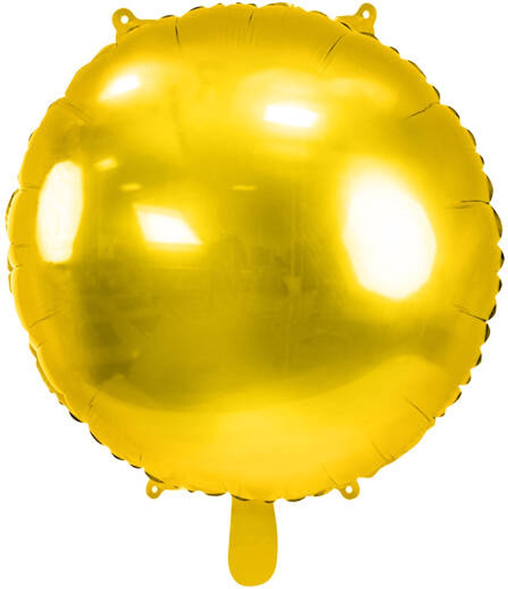 Rond folie ballon, goud, 59 cm.