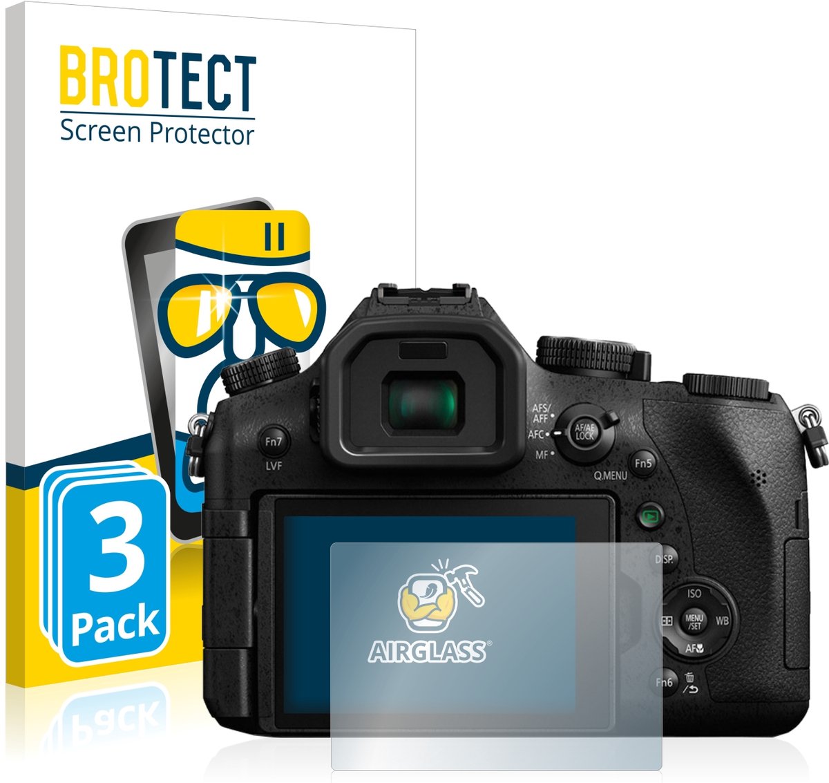 Screenprotector 3 Stuks voor Panasonic Lumix DMC-FZ2000 Beschermglas transparant