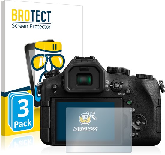 BROTECT - Protecteur d'écran pour Panasonic Lumix DMC-FZ2000 - Film de protection en verre transparent (3 pièces)