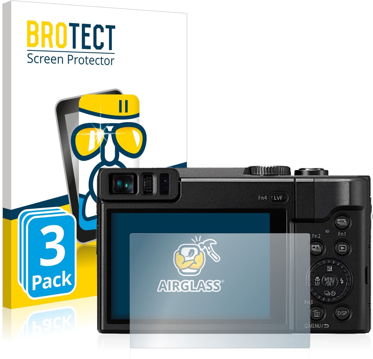 Screenprotector 3 Stuks voor Panasonic Lumix DC-TZ91 Beschermglas transparant