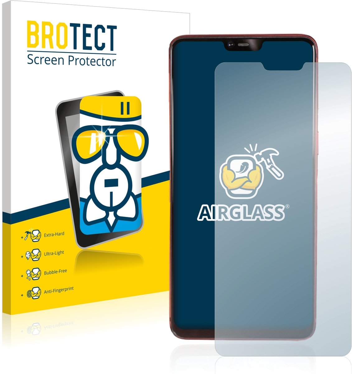 Screenprotector voor Oppo R15 Pro Beschermglas transparant