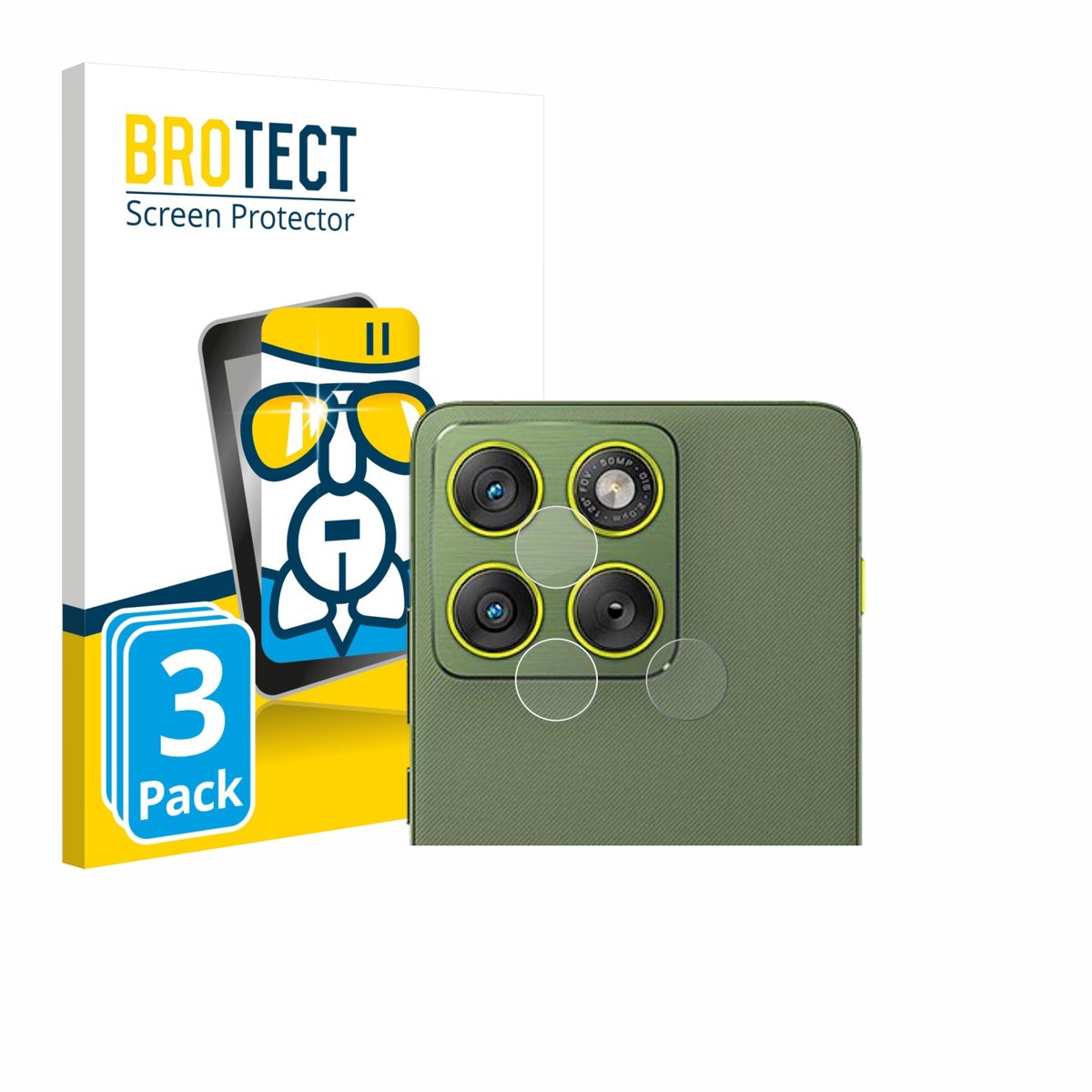 Screenprotector 3 Stuks voor Motorola Edge 70 (ALLEEN Camera Lens) Beschermglas transparant