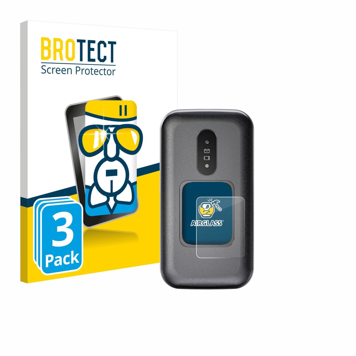 Screenprotector 3 Stuks voor Doro 2880 (Extern Beeldscherm) Beschermglas transparant