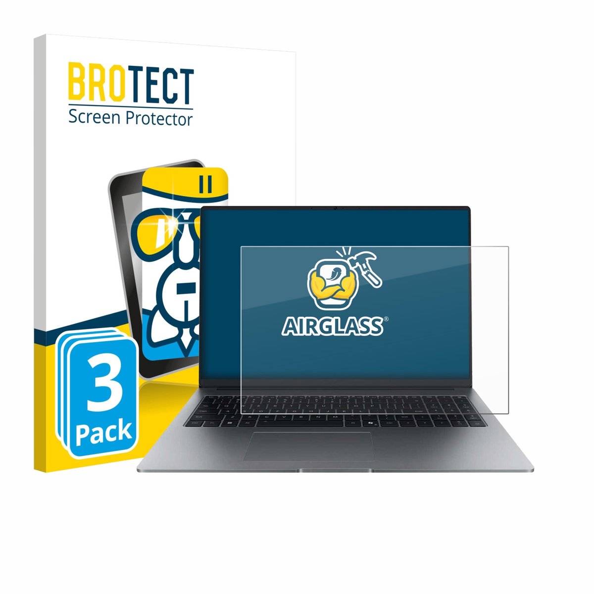 Screenprotector 3 Stuks voor Honor MagicBook X16 Plus 2025 Beschermglas transparant