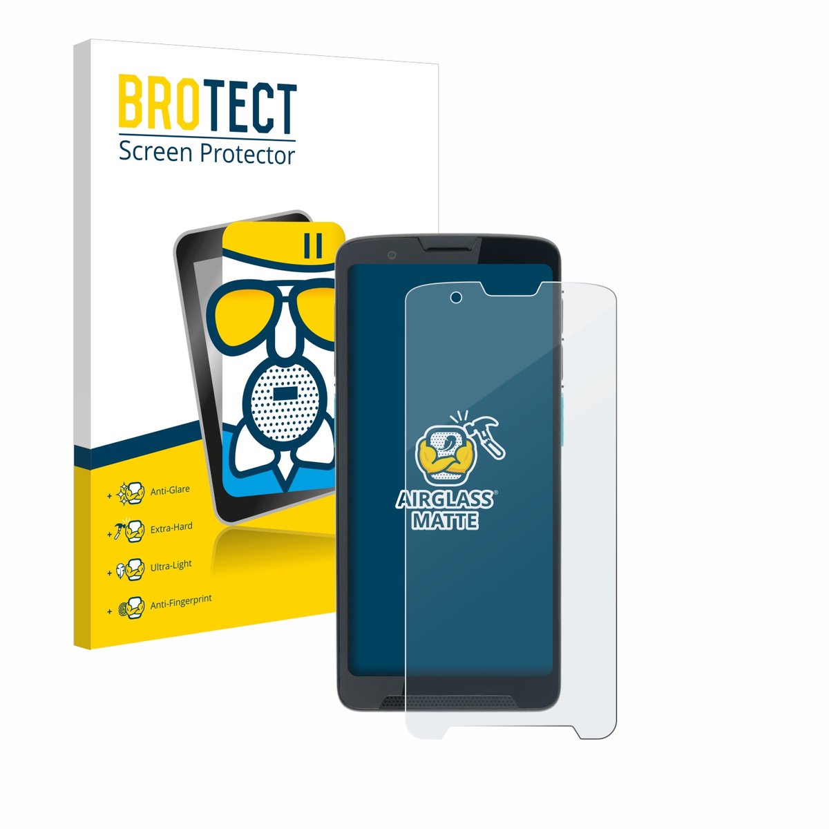 BROTECT - Screenprotector voor Unitech EA660 - Folie Beschermfolie Beschermglas matte