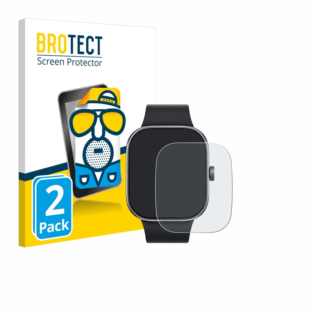 BROTECT - Screenprotector voor Xiaomi Redmi Watch 4 - Folie Beschermfolie matte 2 Stuks