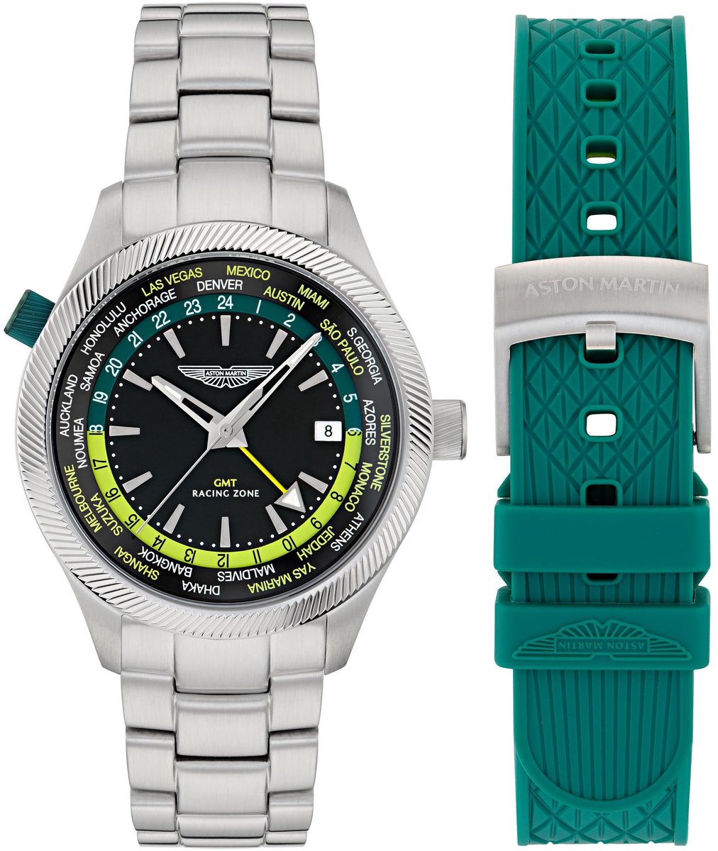 Aston Martin Aml Icon GRZ MTIZ1F503 Horloge - Staal - Zilverkleurig - Ø 41 mm