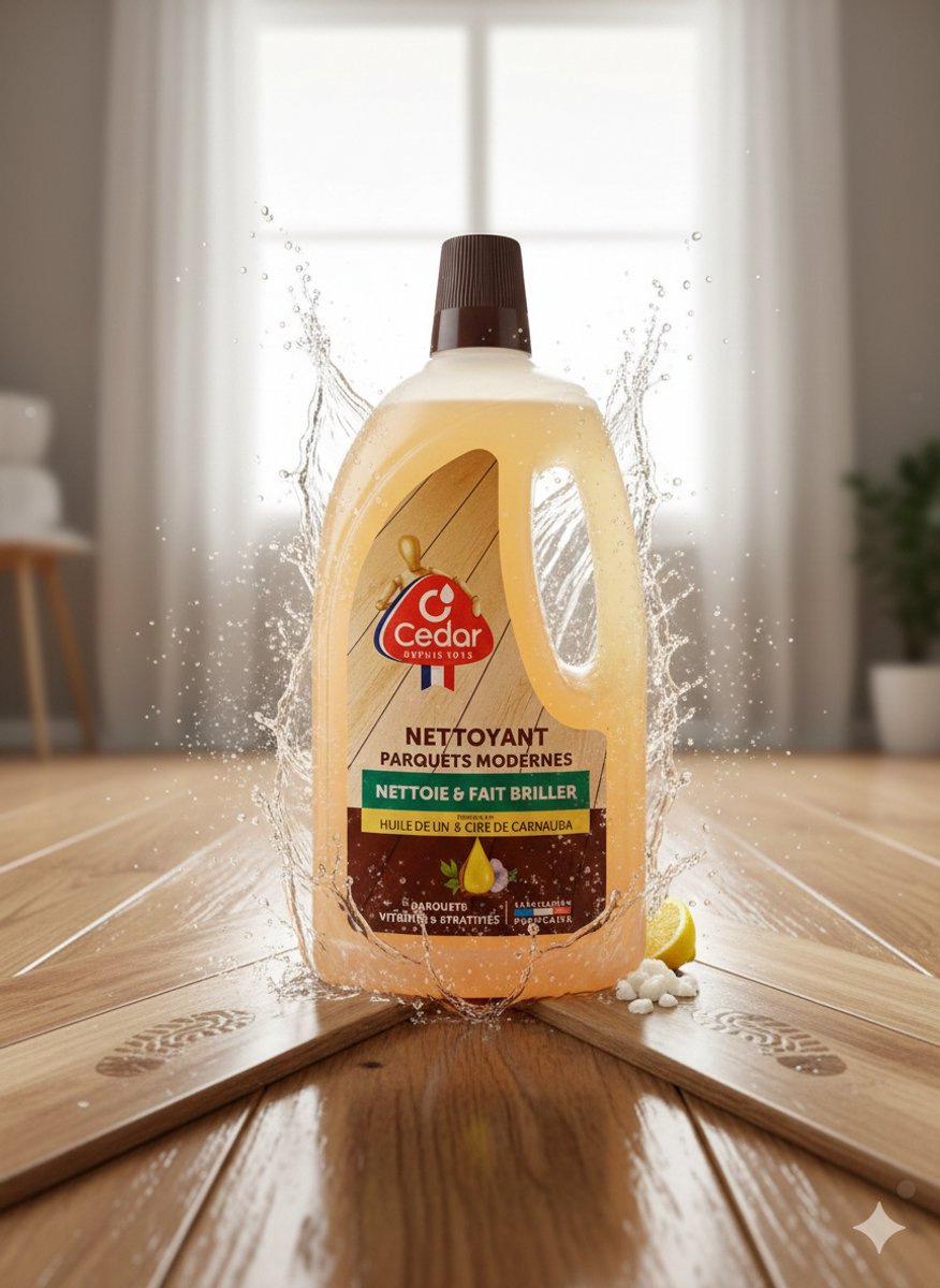 O'Cedar Nettoyant Parquets Modernes 1L – Lijnolie & Carnaubawas – Voor Vitrified & Laminaatvloeren